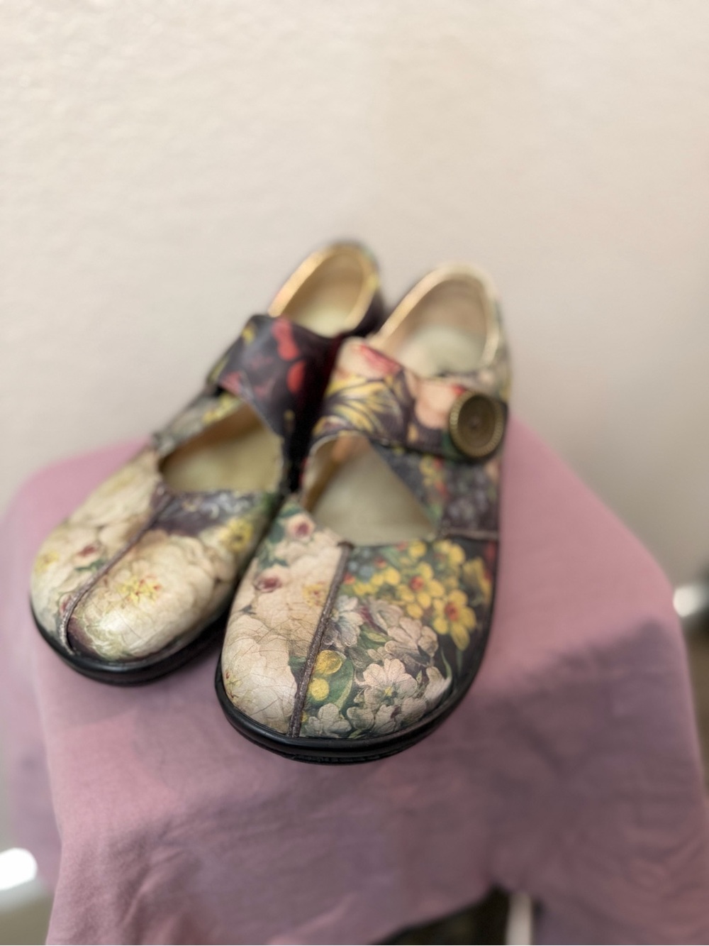 Alegria Floral Mary Jane Sandals in Multi-Color